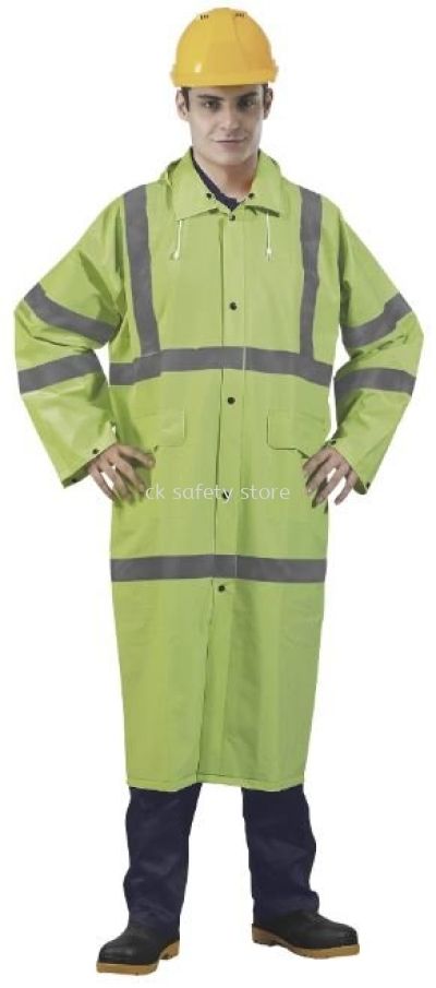 PROGUARD Hi-VISIBILITY GREEN RAINCOAT (RRC9000FG)- ANSI APPROVAL