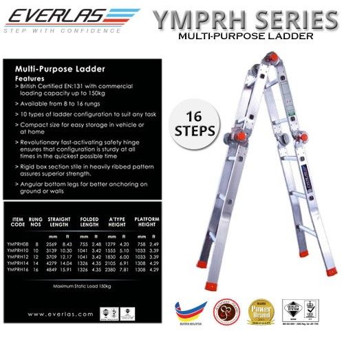 Everlas YMPRH16 Multi Purpose Ladder 16 Step