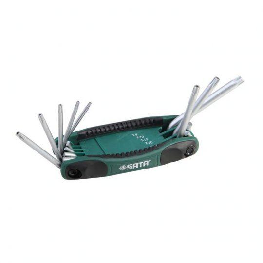 Sata 8PC FOLDUP TORX® HEX KEY SET (TAMPER-PROOF)