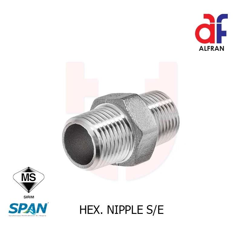 ALFRAN 304 Stainless Steel Nipple S/E (32mm~65mm)