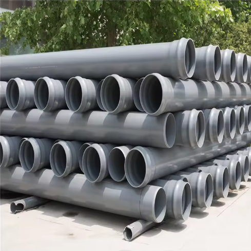 ATKC UPVC Pressure Pipe (Bell-Mouth) 10" (DIA) x 6.0M (L) Class D with Rubber-Ring Joint (Grey)