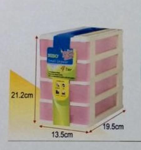4 Tier Mini Drawer /Drawer /Mini Drawer /4 Tier Drawer /21.2 cm x 13.5cm x 19.5cm
