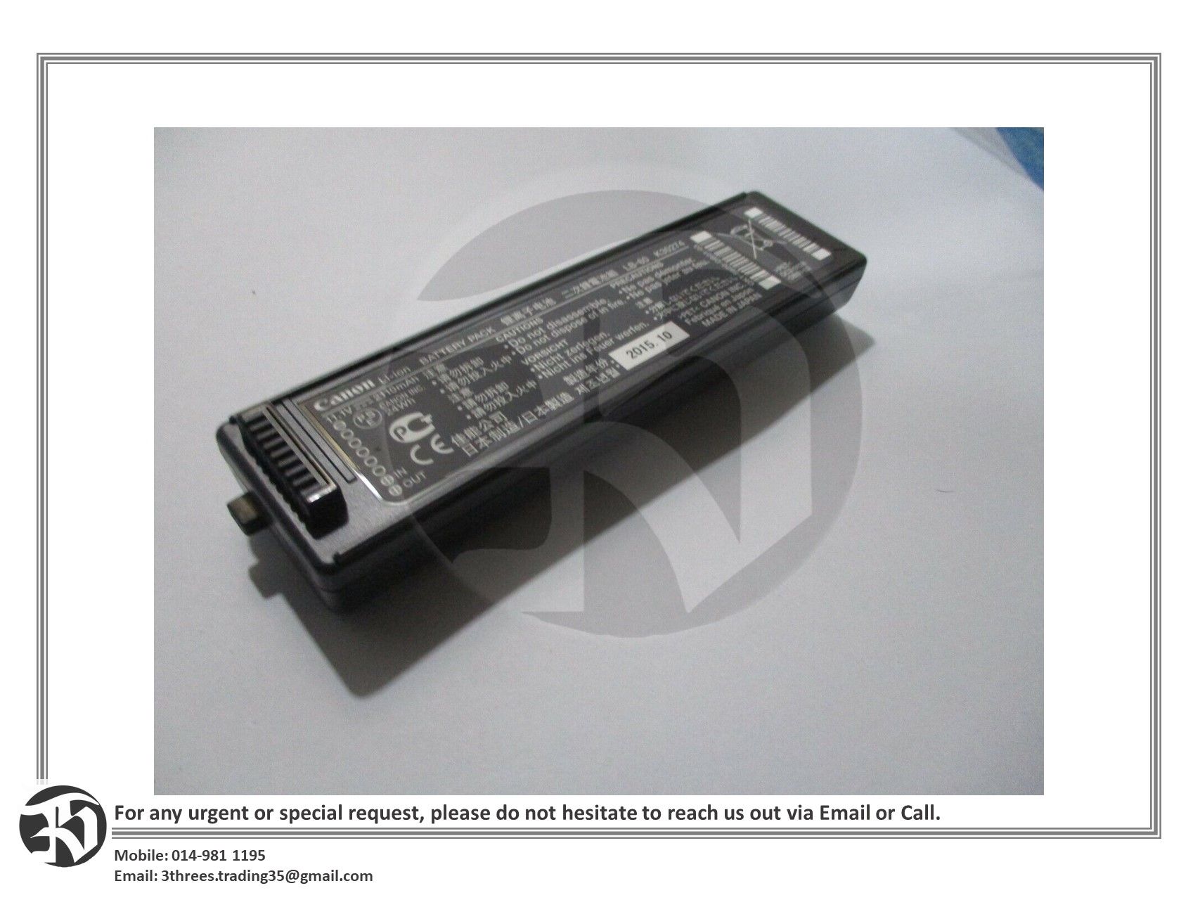 Compatible Battery for Canon Printer Pixma iP110 (K30274 / LB-60)