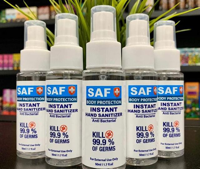 SAF HAND SANITIZER Spray Type 50ML ALKOHOL 70% ( BRAND: SAF )