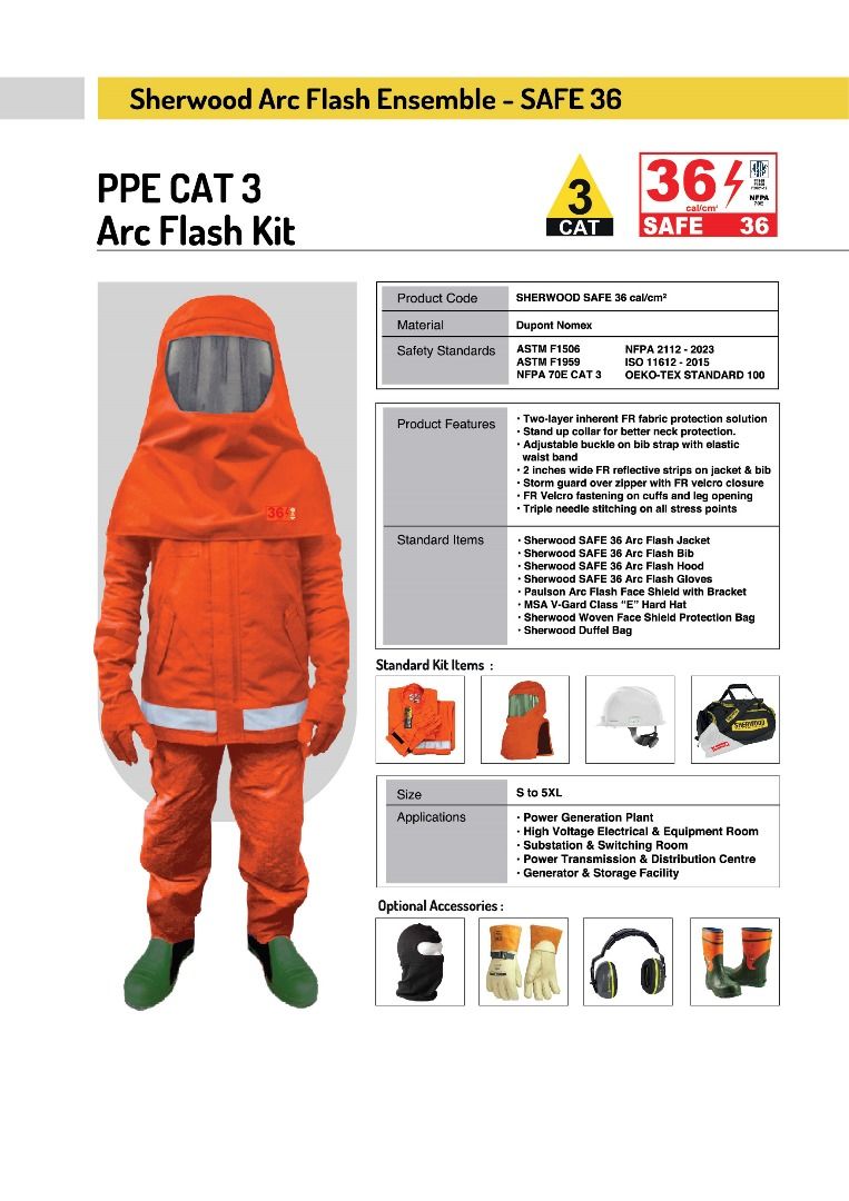 SHERWOOD ARC FLASH ENSEMBLE - SAFE 36 (Orange)