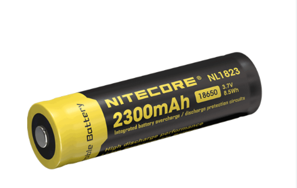 *Nitecore NL1823 rechargeable battery 18650 3.7V Li ion Max 2A Protected Li ion Button Top Battery