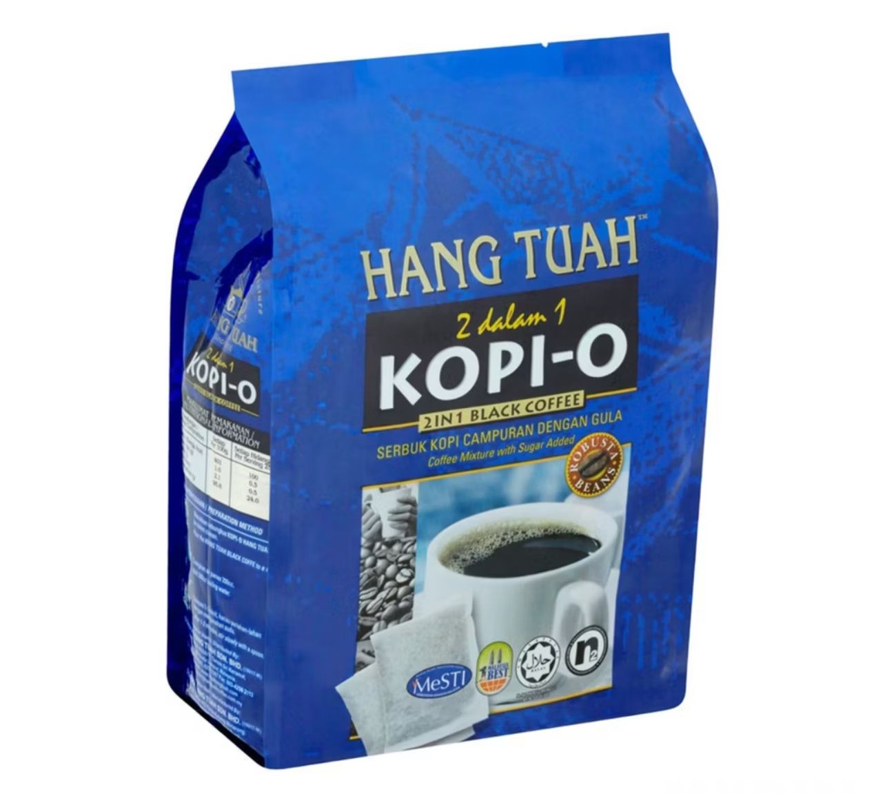 Hang Tuah Kopi-O 2 in 1 Black Coffee (16's x 13g) -Original Flavour