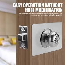Door Knob Reinforcement Stainless Steel Plate Reinforce Repair Deadbolt Filler Cover Fixing Kit