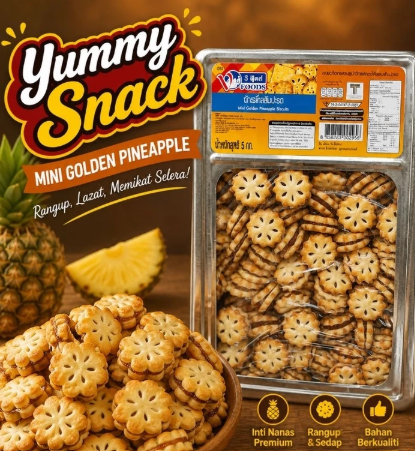 *Mini Golden Pineapple Biscuit / Biskut Nanas 5kg
