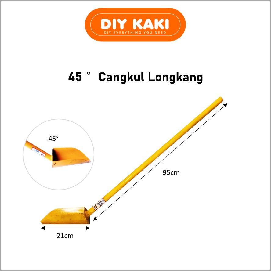 *45/90 Degree Heavy Duty Besi Cangkul Longkang