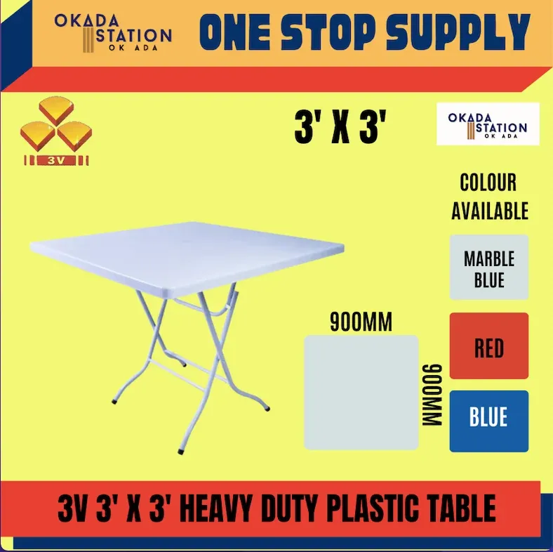 3V Plastic Table 3' x 3' / 3V / Table / Plastic Table / 3V Table / Office Table / 3V Plastic Table
