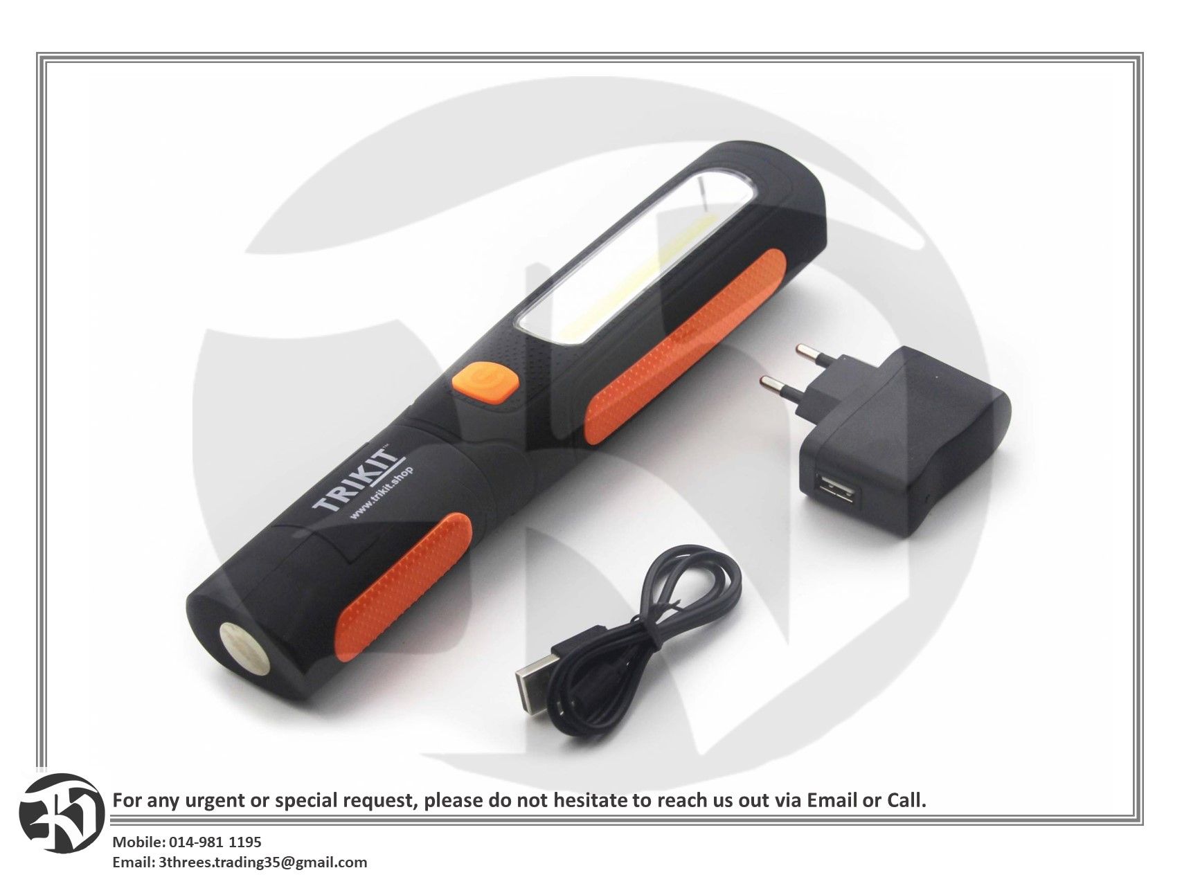 iTorch Super Bright Working Lamp Torch Light with 2 Magnets and Hanging Hook