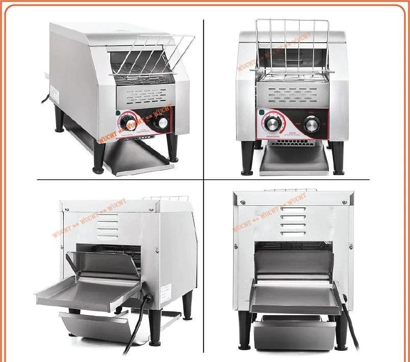 銆怶UCHT銆慍ommercial Conveyor Toaster 300pcs per Hour - Electric Conveyor Toaster 2200W Stainless Steel Toaster 220V 60HZ