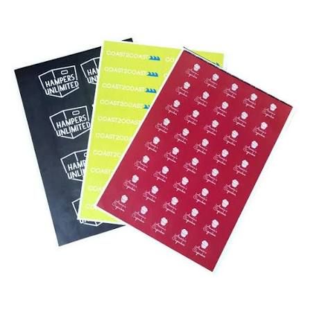 CUSTOM STICKER  : GLOSSY STICKER / SIZE : 40MM X 50MM / FULL COLOUR PRINTING