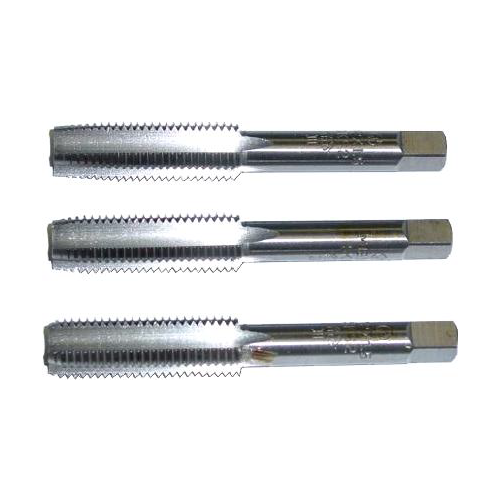HTD BSW And Unified Thread Tungsten Steel 3-PC Hand Tap Set