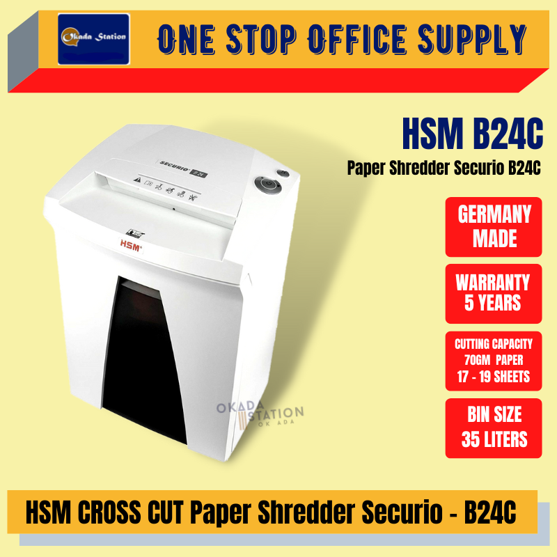 HSM Paper Shredder Securio B24C / Paper Shredder / Cross Cut