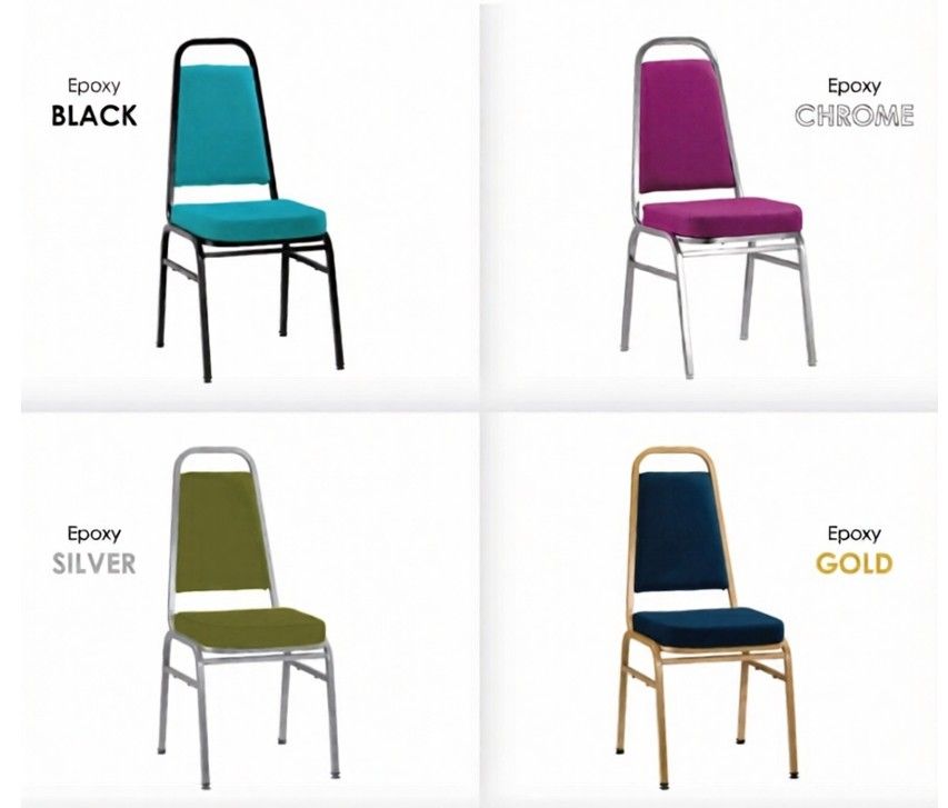 BANQUET CHAIR, / EPOXY / CHROME / BANQUET CHAIR / Chair / Banquet Chair / Office Chair / ERGONOMIC CHAIR