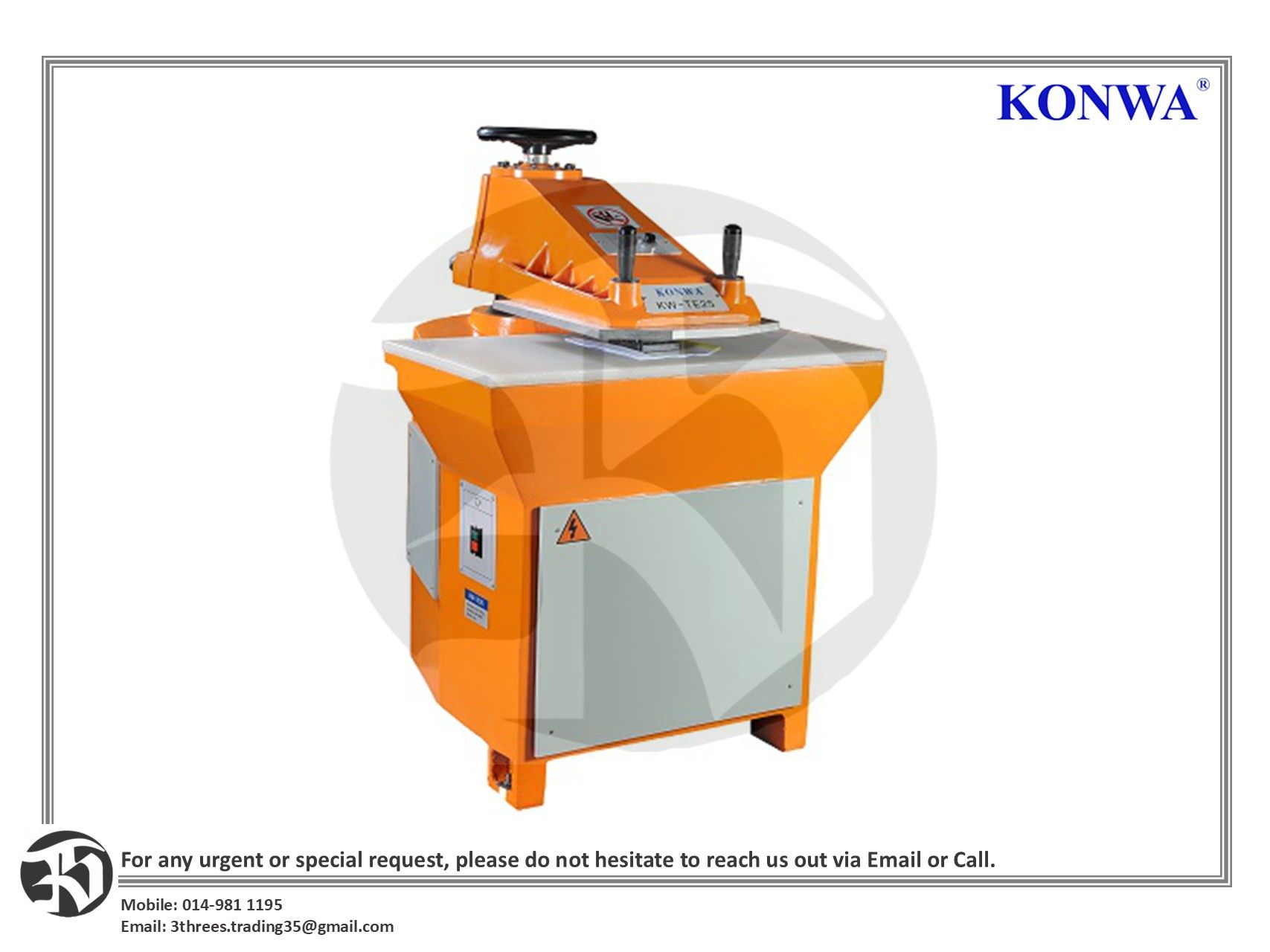 Konwa KW-TE10/KW-TE25 Hydraulic Swing Arm Cutting Machine (PREORDER - 3 MONTHS)