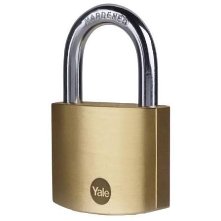 5G 50MM SOLID BRASS H/DUTY PADLOCK - YALE