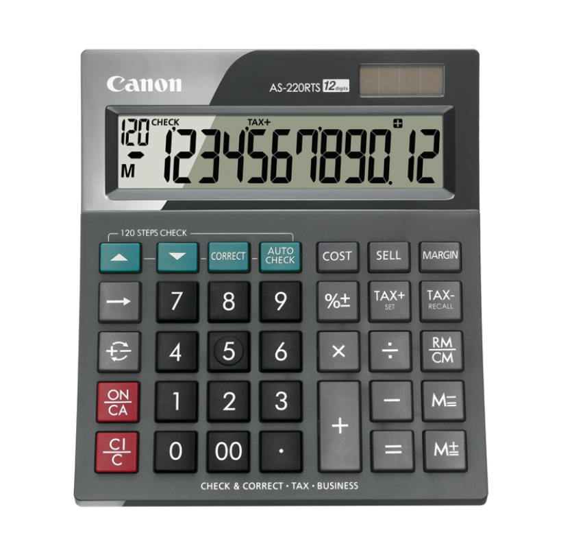 CANON AS-220RTS DESKTOP CALCULATOR (12-DIGIT)