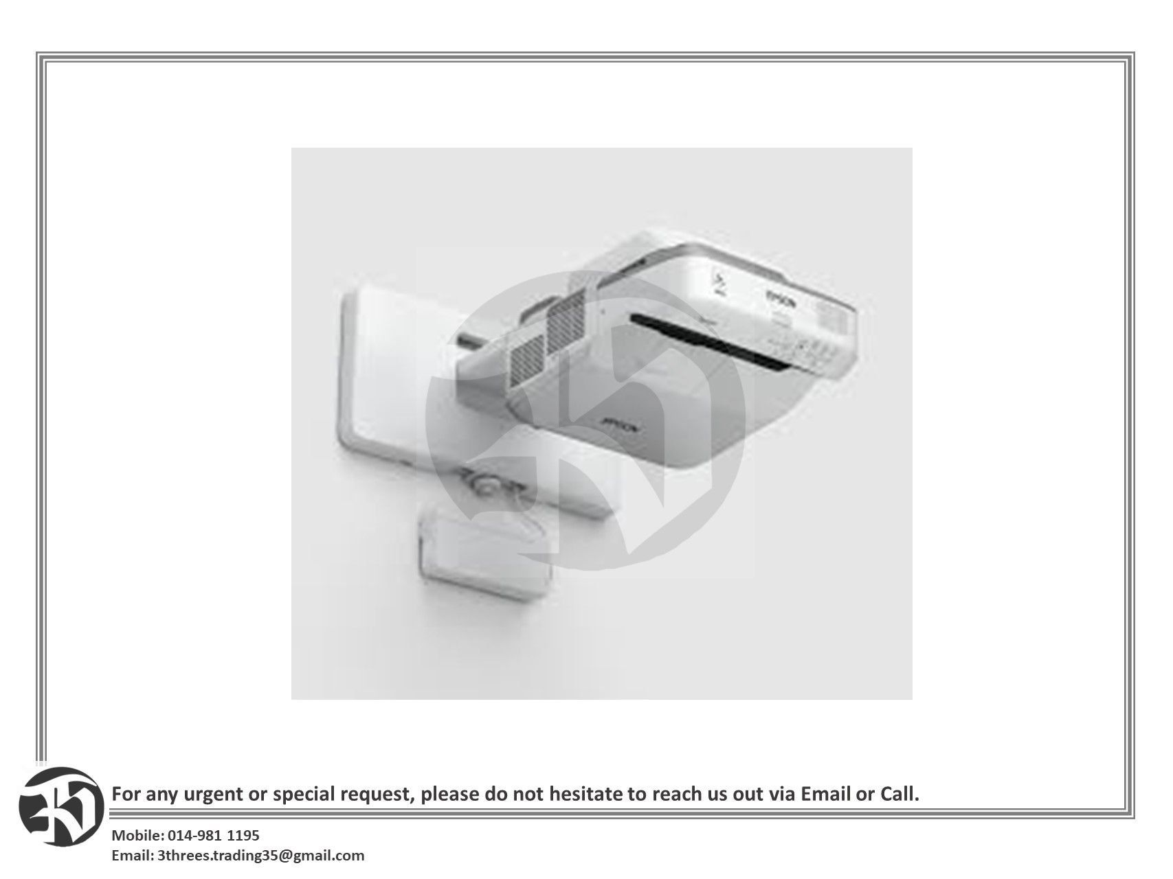 Epson Ultra-Short Throw Interactive 3LCD Projector EB-695Wi