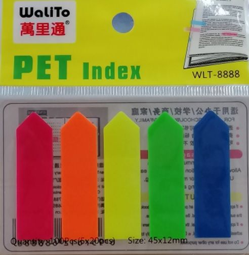 Walito Pet Index Arrow Tape Flag WLT-8888 45x12mm (5x20pcs)