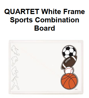 Genuine Malaysia Quartet Warranty - QUARTET White Frame Sports Combination Board QBD30001