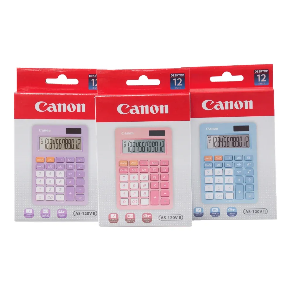 Canon AS-120V II Desktop Calculator 12 Digits - Sky Blue