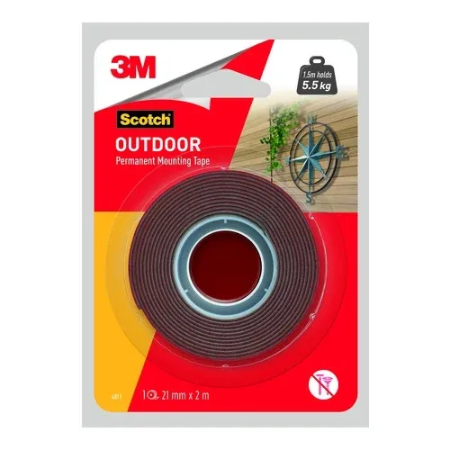 3M Scotch Mounting Tape Exterior/Outdoor 4011-2M 0.8'' 21mmx2m