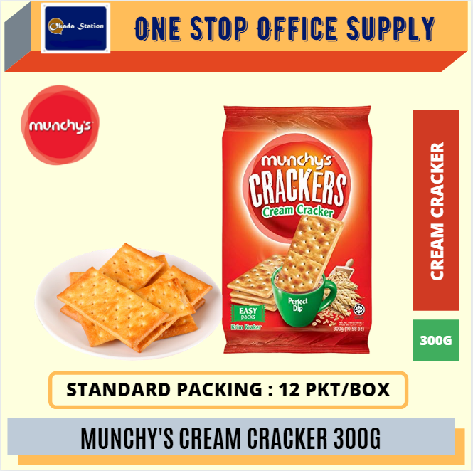 Munchy's Cream Crackers pack 12 x 25g /Munchy's /Cracker /Cream Cracker /300gms /Pack /Munchy's Biscuit