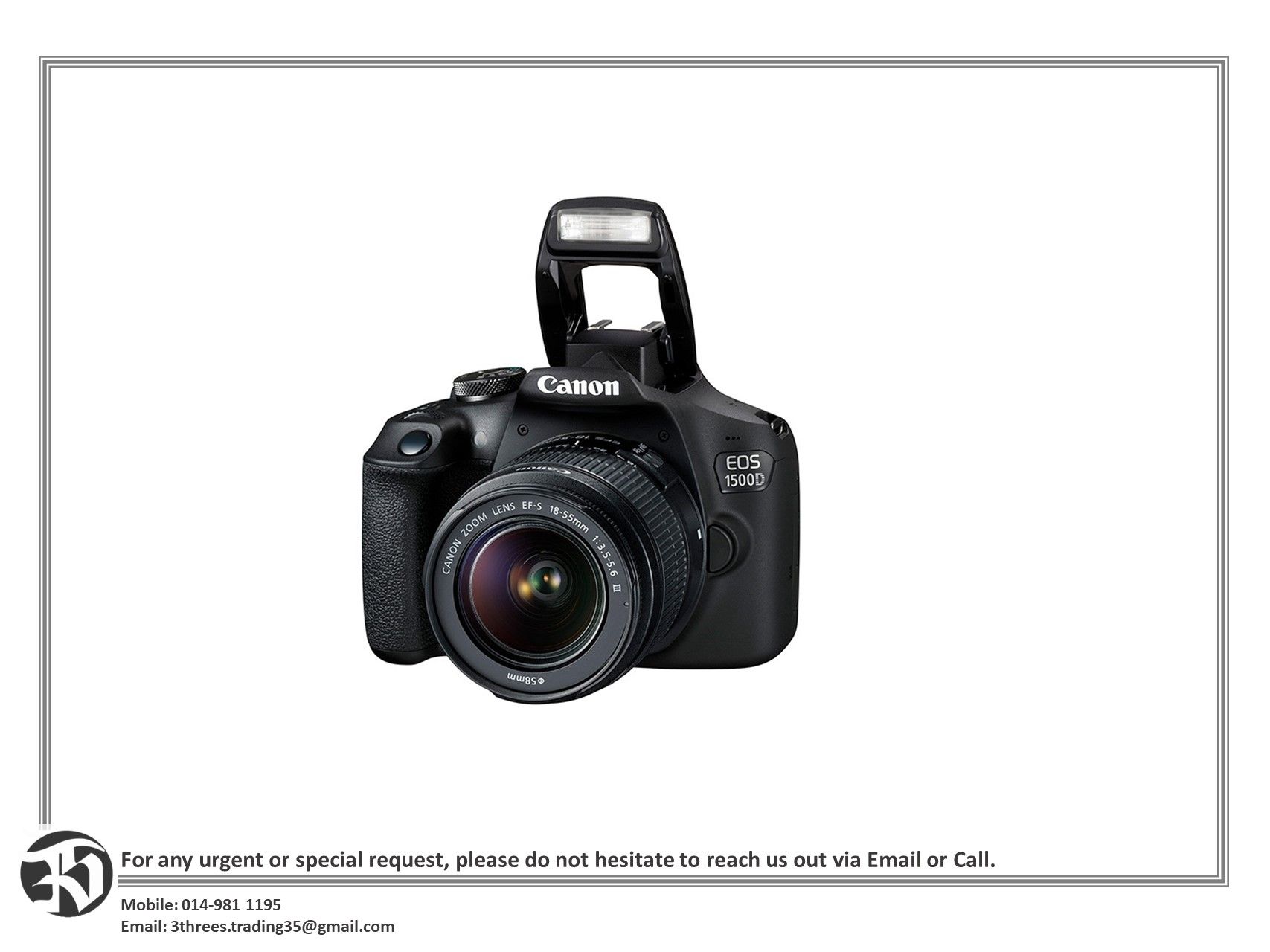 Canon EOS 1500D EF-S 18-55mm IS II DSLR camera