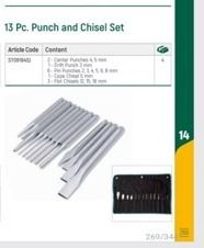 13 Pc. Punch and Chisel Set (Article Code: ST09161SU)