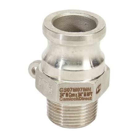 Multipurpose/Hydrocarbon Drain hose coupling Size: 3/4" camlock male