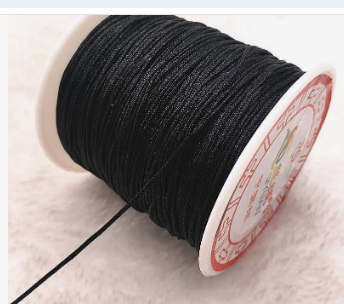 THREAD, NYLON, BLACK, 0.8 MM