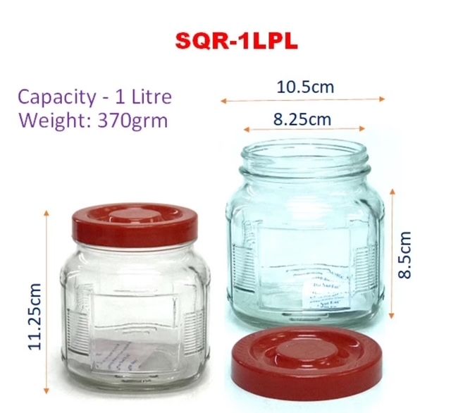 SQR Glass Bottle with Plastic Lid