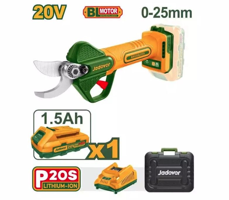 JADEVER BRUSHLESS MOTOR CORDLESS GAUGE STRAIGHT SHEAR 20V JDJFPB25