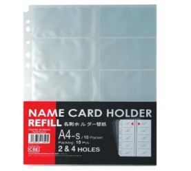 CBE Name Card Holder A4 Refill 10 pcs/pkt BC300HR