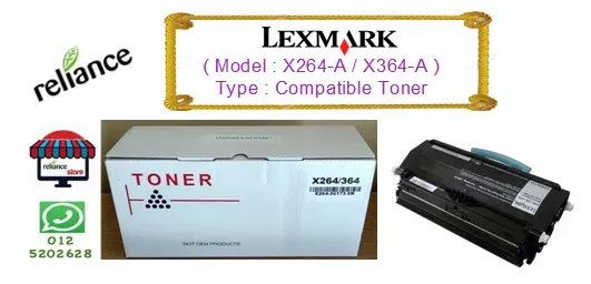 Lexmark Toner X264-A / X364-A / Lexmark X264-A Black Cartridge # Compatible ( Printer : Lexmark X264-DN )