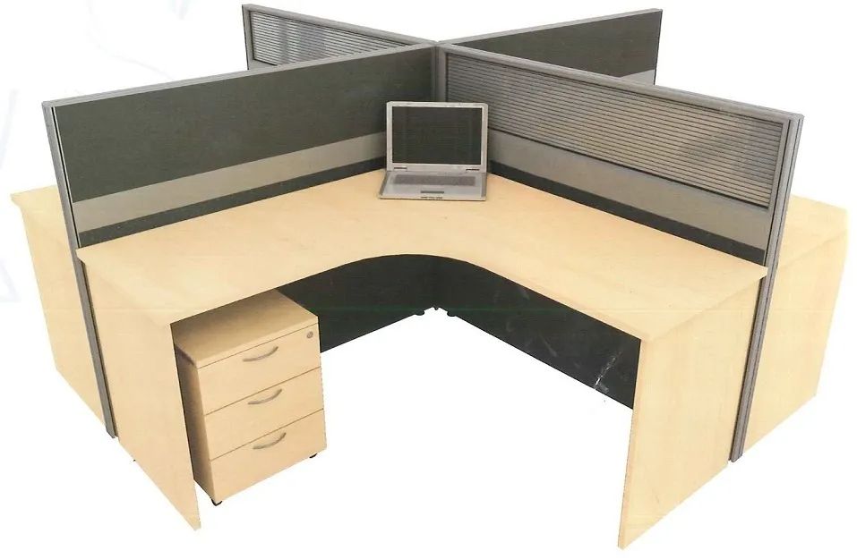 CUSTOM MADE : WORKSTATION CLUSTER OF 2 PAX / CLUSTER OF 4 PAX / FLOOR PARTITION / MOBILE PEDESTAL