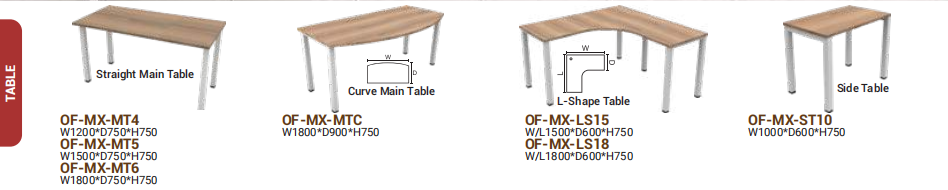 OFIS MAXX SERIES TABLES _ CAPPUCINO
