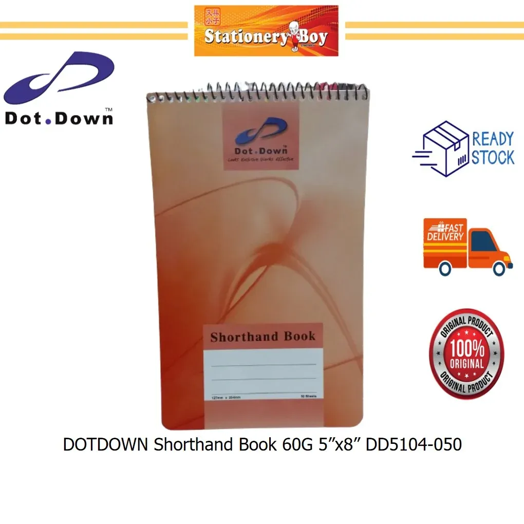 DOTDOWN Shorthand Book 5"x8" 60G / Buku Nota DD5104-050