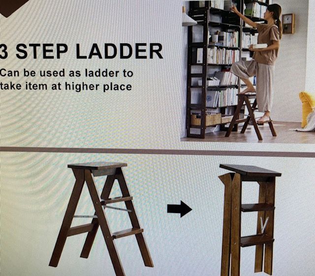 QS Steps Ladder Stool WOOD