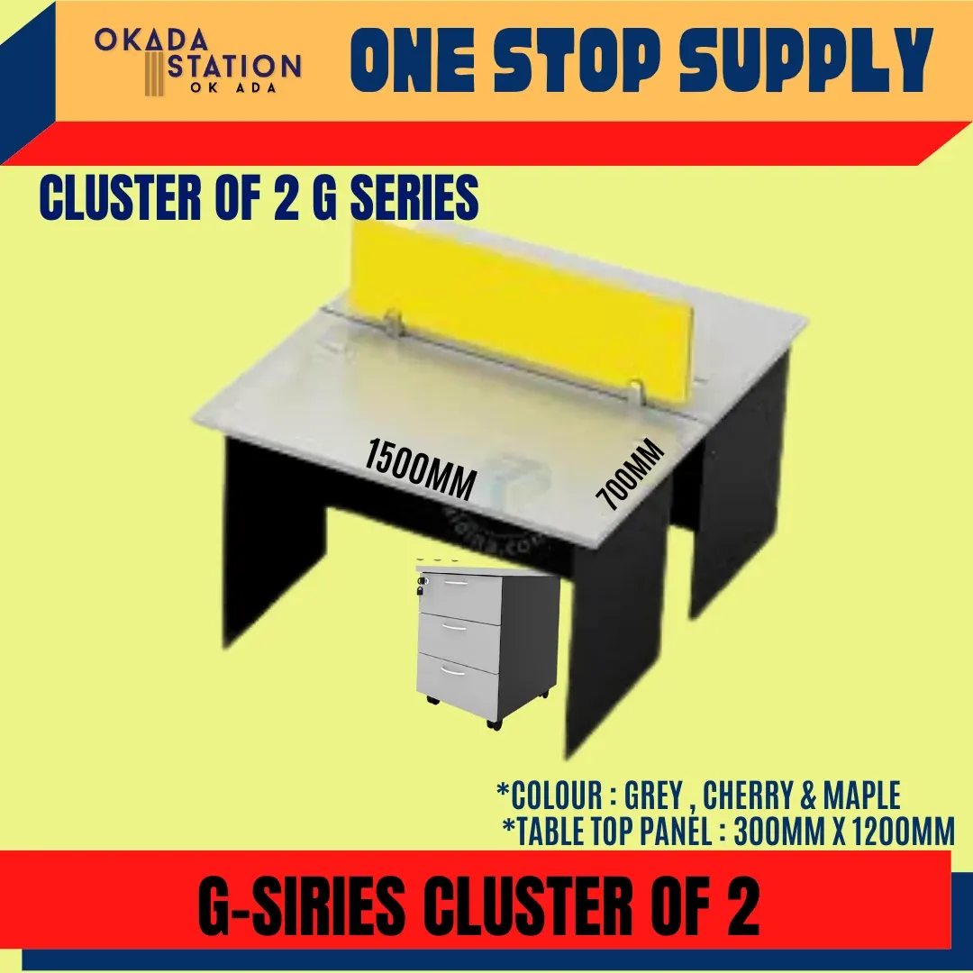 WORKSTATION OF 2 - G SERIES / CLUSTER OF 2 -G SERIES / WORKSTATION / CLUSTER / OFFICE TABLE
