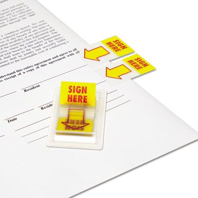 Deli Index Tabs Sign Here 44mm x 25mm
