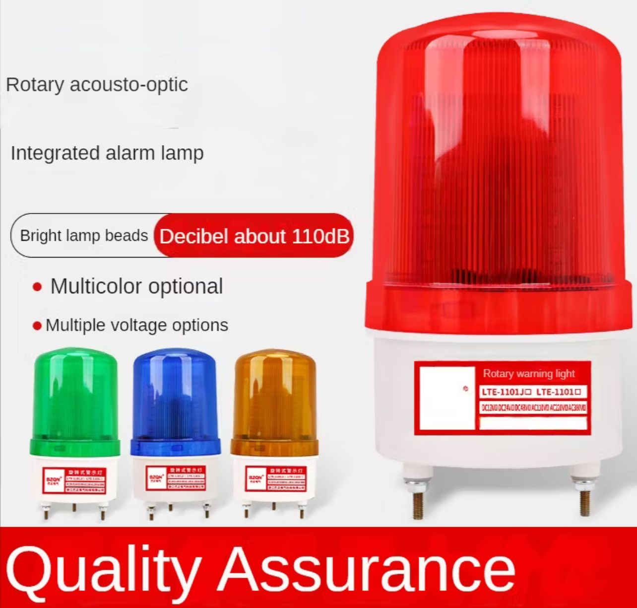 NA Hazard Lamp Light Alarm, Rotating Flashing LED Warning Light