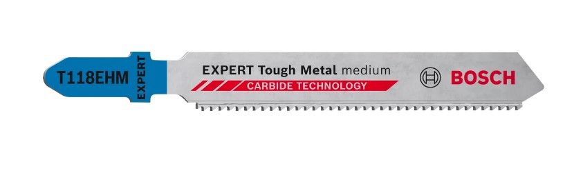 BOSCH EXPERT TOUGH METAL MEDIUM T118EHM JIGSAW BLADE, 3 PCS (2608900562)