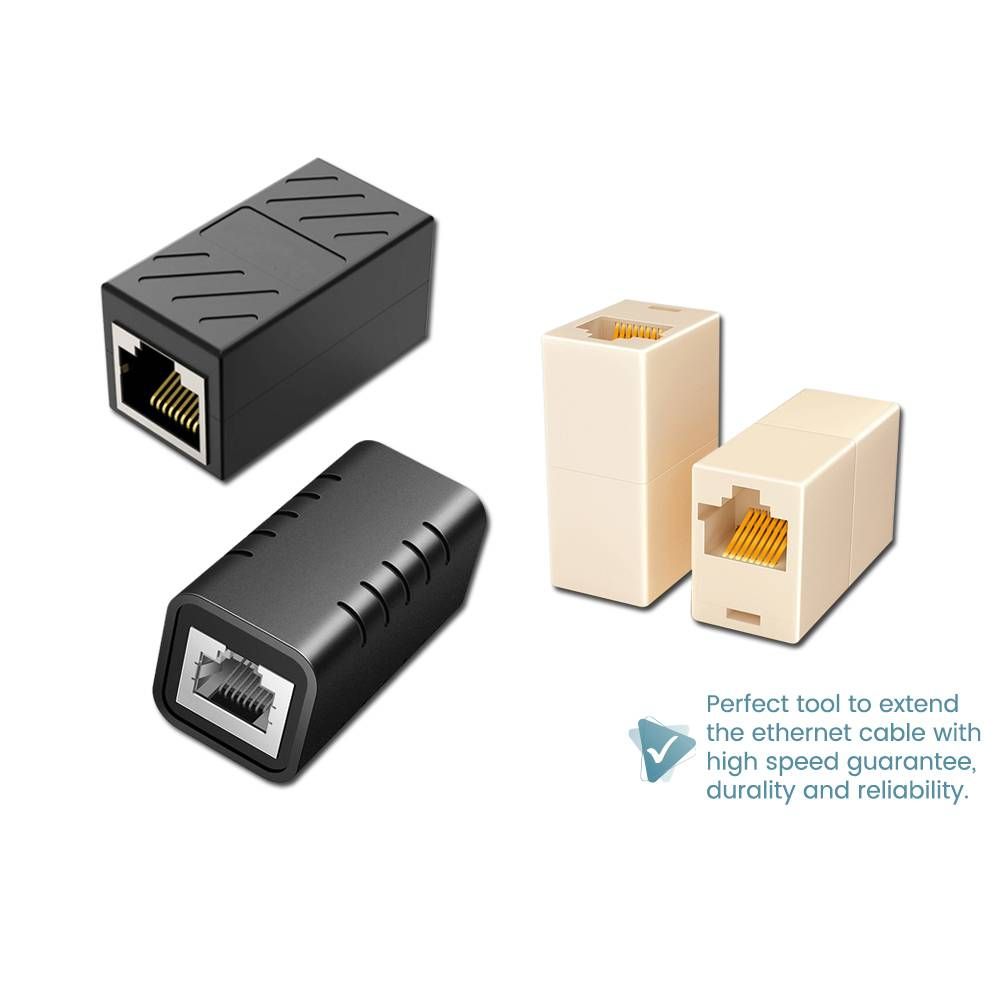 STPlus RJ45 CAT5E CAT6 CAT7 SHIELDED ETHERNET LAN CABLE JOINER EXTENDER COUPLER CONNECTOR