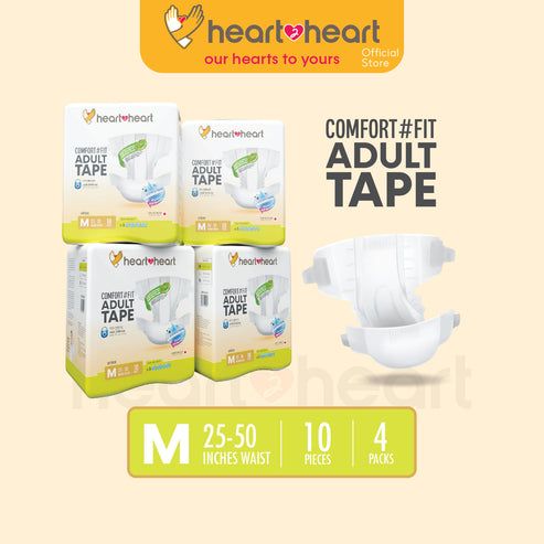 💯Heart2Heart Adult Disposable Tape Seluar Serapan No.1 Japan Tahan Lasak Lampin Tape Dewasa 成人纸尿裤  (M/L/XL/1Carton) 40101-M10 Tape 1ctn SL-40101-40102-40103-KKK