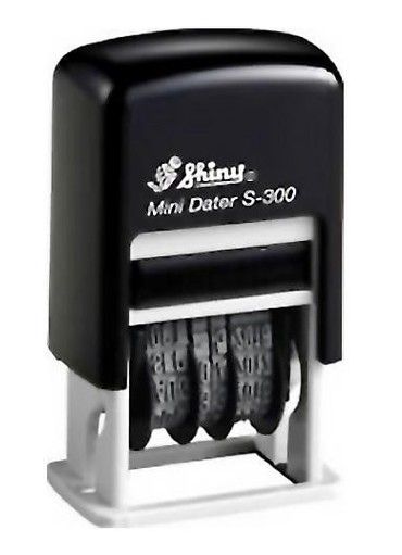 SHINY S-300 SELF INKING DATE RUBBER STAMP / Self Inking Rubber Stamp / Date Rubber Stamp / Rubber Stamp / Color Stamp