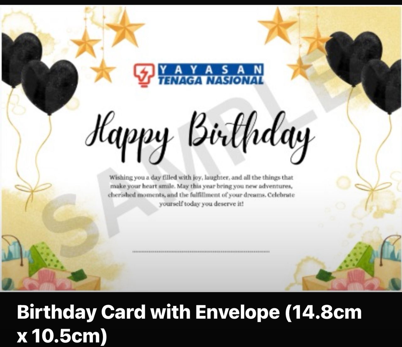 Birthday Card with Envelope